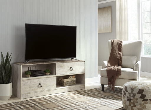 Willowton Whitewash RTA Large TV Stand - Lara Furniture