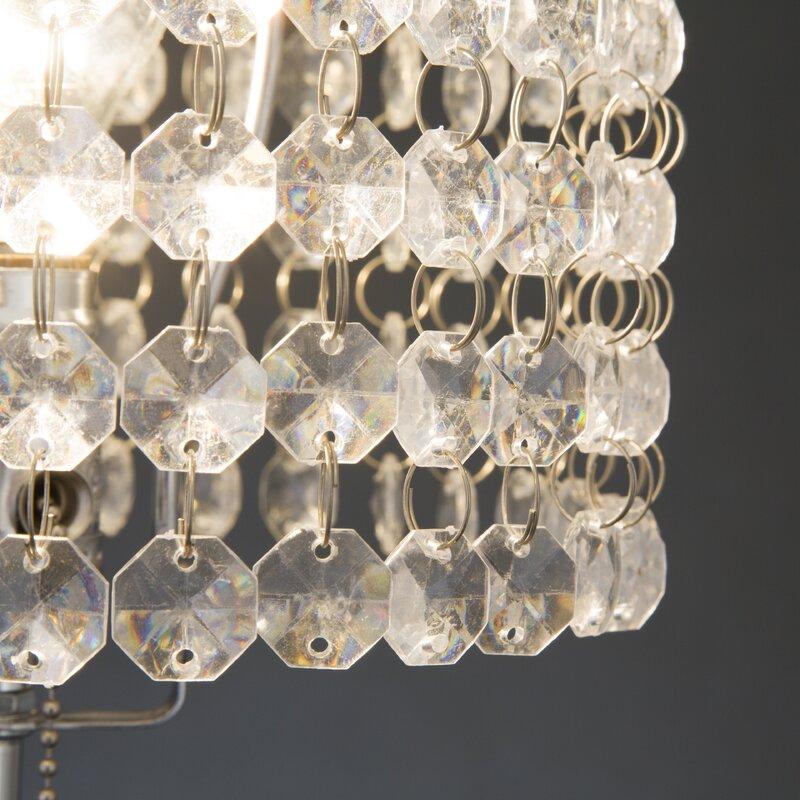 Chandelier Chrome 19" Table Lamp - 6213T-CH-1 - Lara Furniture