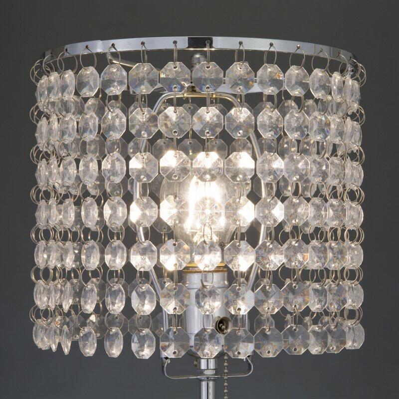 Chandelier Chrome 19" Table Lamp - 6213T-CH-1 - Lara Furniture