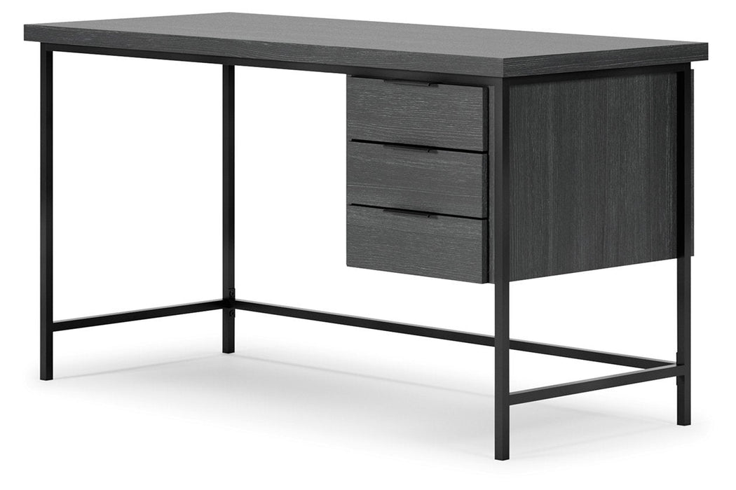 Yarlow Black 55" Home Office Desk - Lara Furniture
