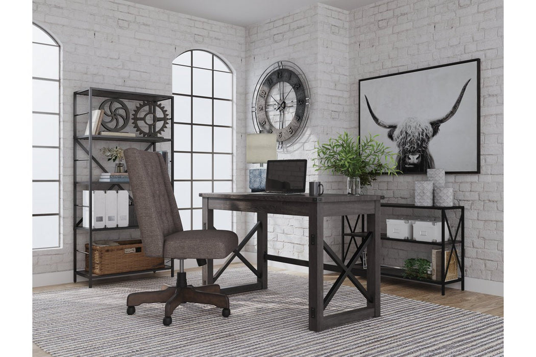 Freedan Grayish Brown 37" Home Office Desk - Lara Furniture