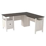 Dorrinson Two-tone Home Office Desk Return - Lara Furniture