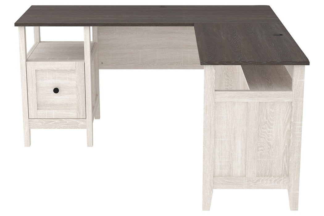Dorrinson Two-tone 59" Home Office Desk - Lara Furniture