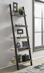Gerdanet Light Brown/Black 74" Bookcase - Lara Furniture