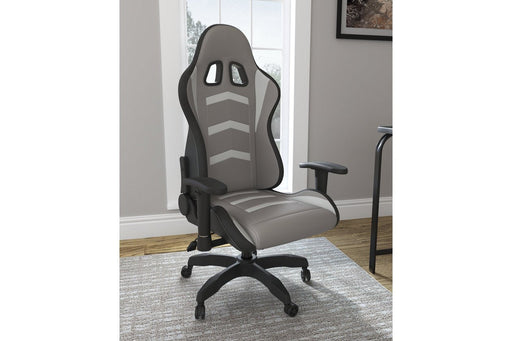 Lynxtyn White/Gray Home Office Desk Chair - Lara Furniture
