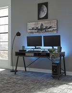 Barolli Gunmetal Gaming Desk - Lara Furniture