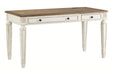 Realyn White/Brown Home Office Lift Top Desk - Lara Furniture