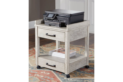 Carynhurst Whitewash Printer Stand - Lara Furniture