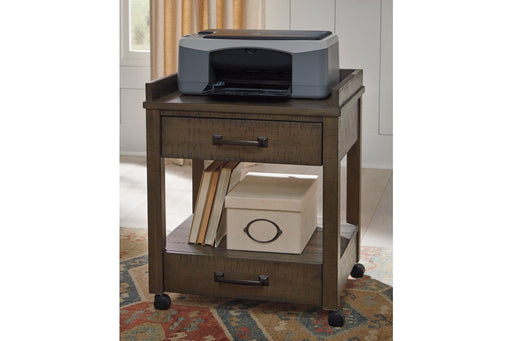 Johurst Grayish Brown Printer Stand - Lara Furniture