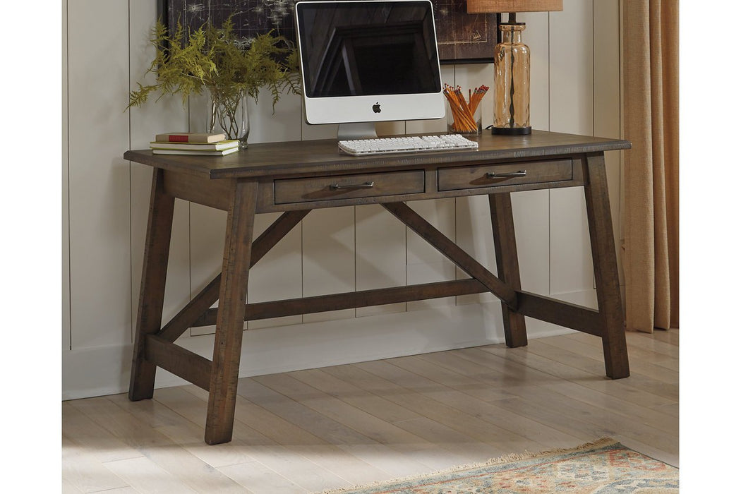 Johurst Grayish Brown 60" Home Office Desk - Lara Furniture