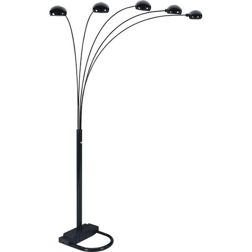 Peacock Arc Black 82" Floor Lamp - Lara Furniture
