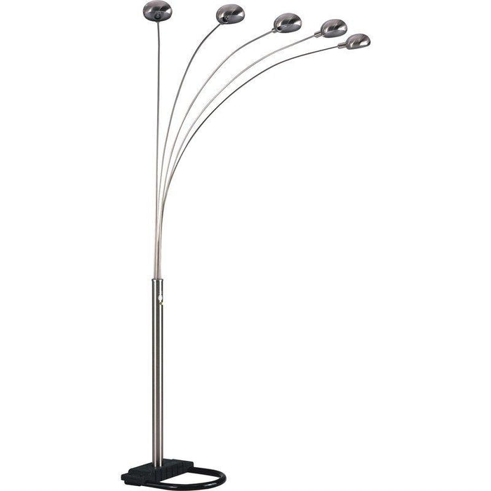 Peacock Arc Pewter 82" Floor Lamp - Lara Furniture