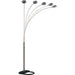 Peacock Arc Pewter 82" Floor Lamp - Lara Furniture