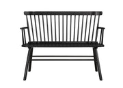 Jerimiah Spindleback Black Bench - Lara FurnitureAccent Bench