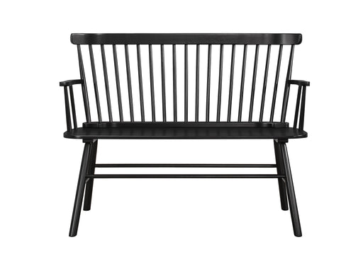 Jerimiah Spindleback Black Bench - Lara Furniture