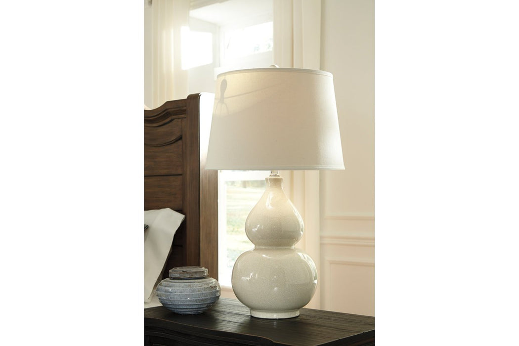 Saffi Cream Table Lamp - Lara Furniture