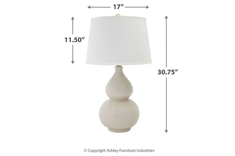 Saffi Cream Table Lamp - Lara FurnitureTable Lamp