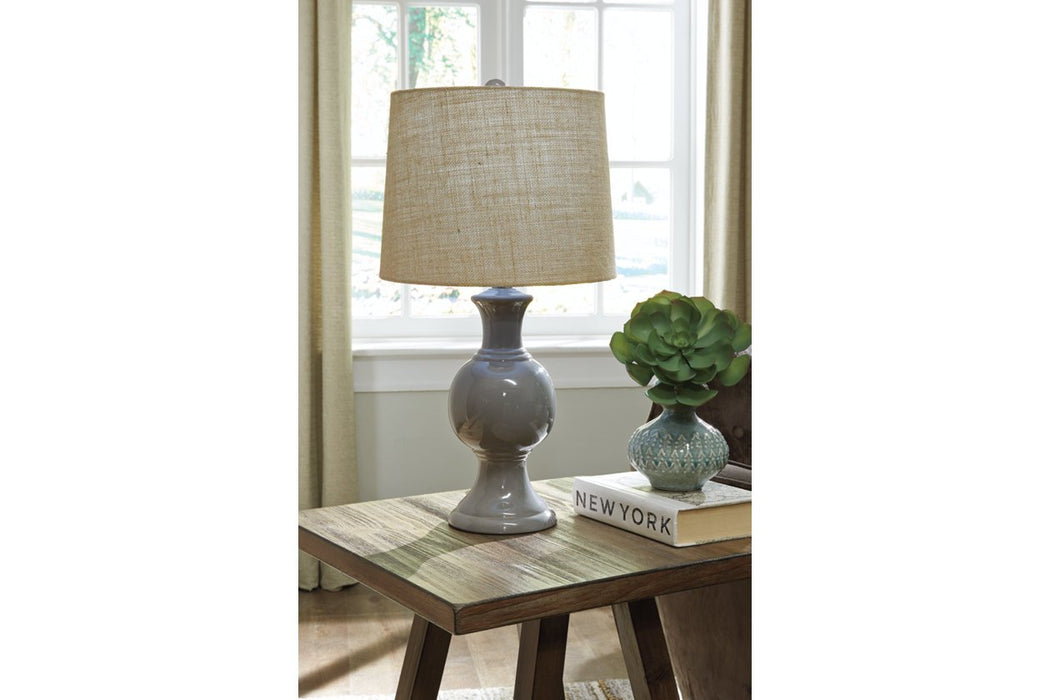 Magdalia Gray Table Lamp - Lara Furniture