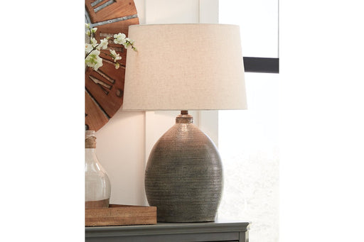 Joyelle Gray Table Lamp - Lara Furniture