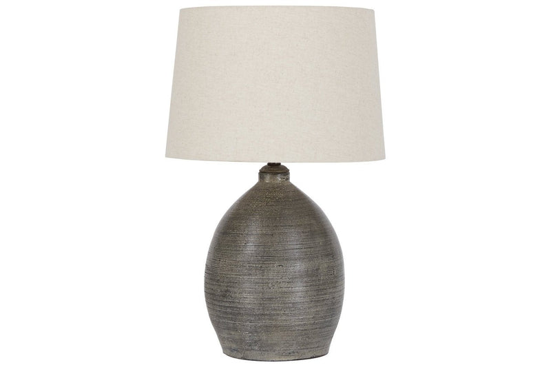 Joyelle Gray Table Lamp - Lara FurnitureTable Lamp