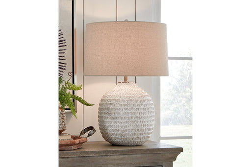 Jamon Beige Table Lamp - Lara Furniture