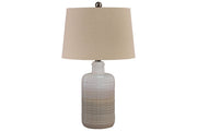 Marnina Taupe Table Lamp (Set of 2) - Lara FurnitureTable Lamp Pair