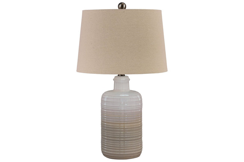 Marnina Taupe Table Lamp (Set of 2) - Lara FurnitureTable Lamp Pair