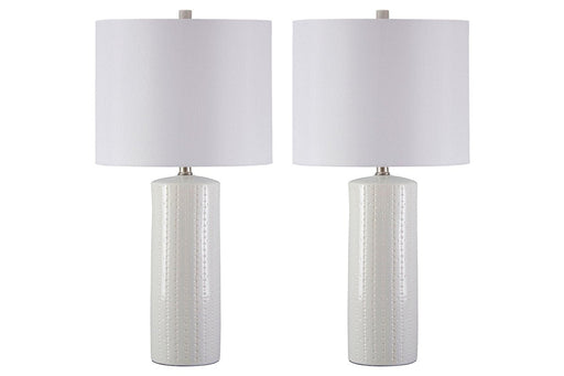 Steuben White Table Lamp (Set of 2) - Lara FurnitureTable Lamp Pair