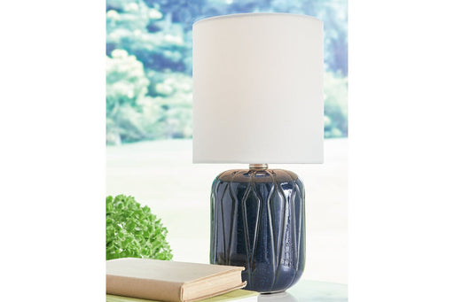 Hengrove Navy Table Lamp - Lara Furniture