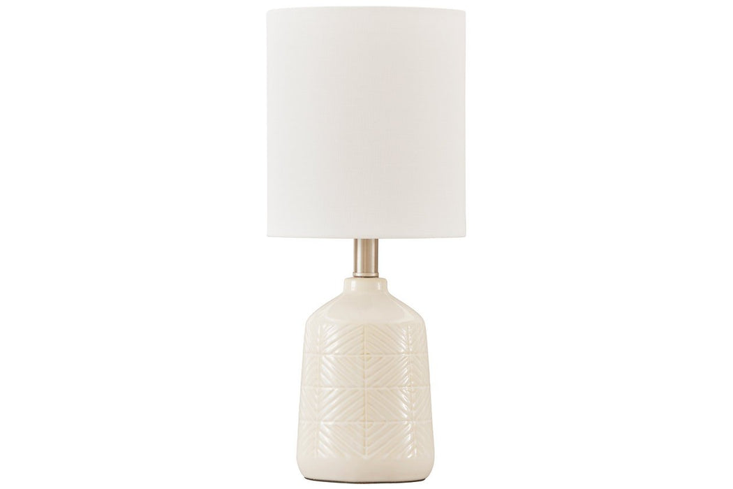 Brodewell White Table Lamp - Lara Furniture