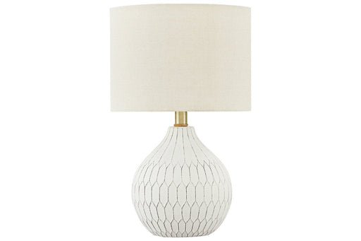 Wardmont White Table Lamp - Lara FurnitureTable Lamp