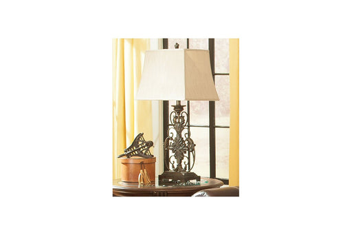 Sallee Gold Finish Table Lamp - Lara Furniture