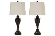 Darlita Bronze Finish Table Lamp (Set of 2) - Lara FurnitureTable Lamp Pair