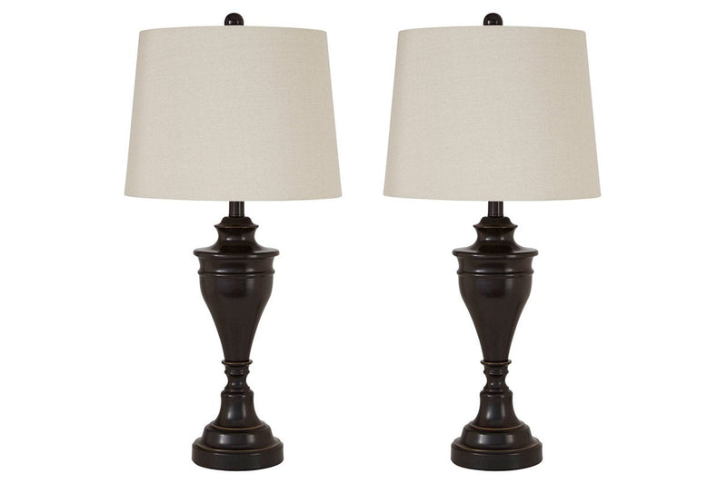 Darlita Bronze Finish Table Lamp (Set of 2) - Lara FurnitureTable Lamp Pair