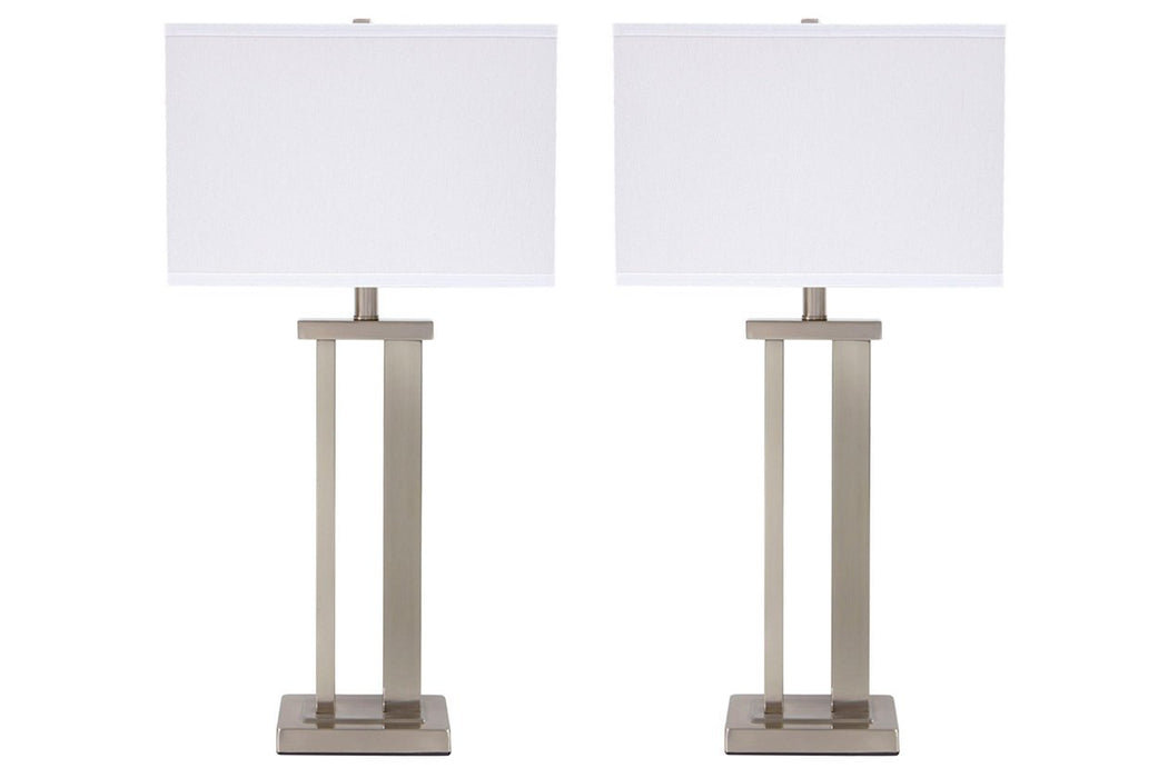 Aniela Silver Finish Table Lamp (Set of 2) - Lara Furniture