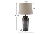 Norbert Gray Table Lamp (Set of 2) - Lara FurnitureTable Lamp Pair