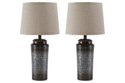 Norbert Gray Table Lamp (Set of 2) - Lara FurnitureTable Lamp Pair