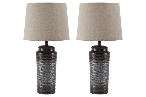Norbert Gray Table Lamp (Set of 2) - Lara FurnitureTable Lamp Pair