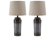 Norbert Gray Table Lamp (Set of 2) - Lara FurnitureTable Lamp Pair