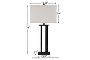 Aniela Bronze Finish Table Lamp (Set of 2) - Lara FurnitureTable Lamp Pair
