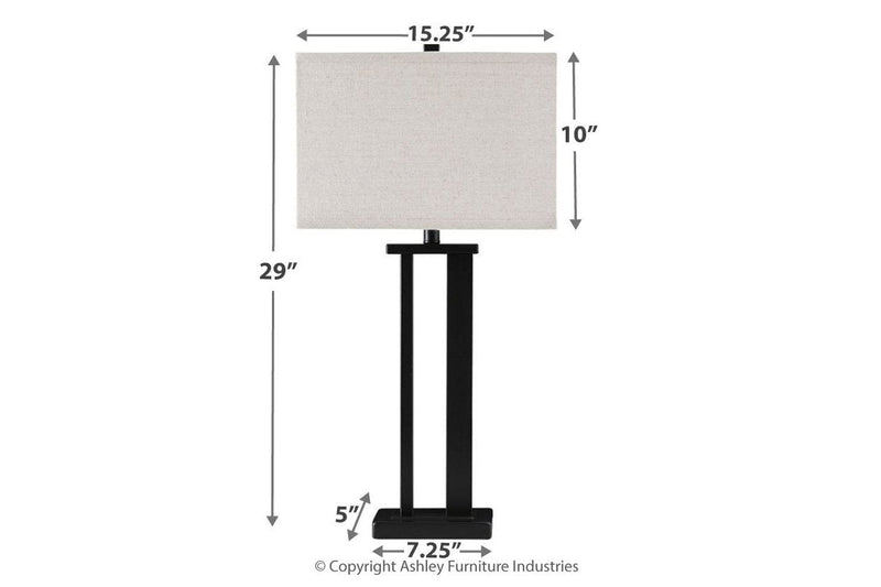 Aniela Bronze Finish Table Lamp (Set of 2) - Lara FurnitureTable Lamp Pair