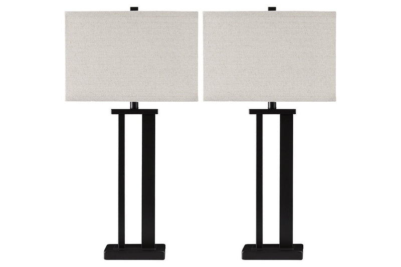 Aniela Bronze Finish Table Lamp (Set of 2) - Lara FurnitureTable Lamp Pair