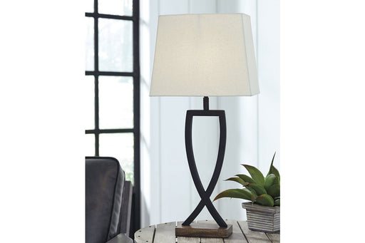 Makara Black/Brown Table Lamp (Set of 2) - Lara Furniture
