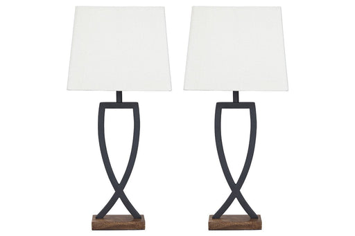 Makara Black/Brown Table Lamp (Set of 2) - Lara FurnitureTable Lamp Pair