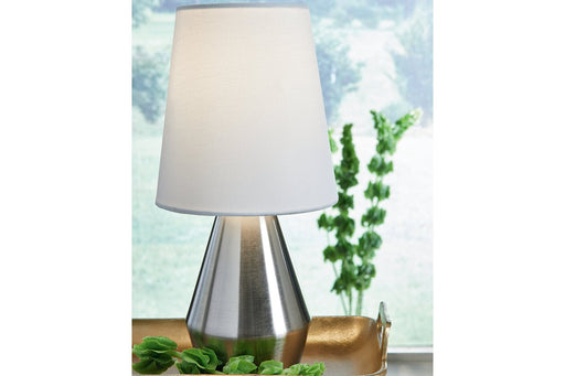 Lanry Silver Finish Table Lamp - Lara Furniture