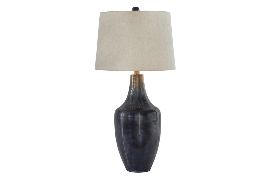 Evania Indigo Table Lamp - Lara Furniture