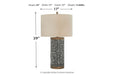 Dayo Gray/Gold Finish Table Lamp - Lara Furniture