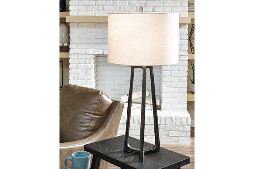 Peeta Antique Pewter Finish Table Lamp - Lara Furniture