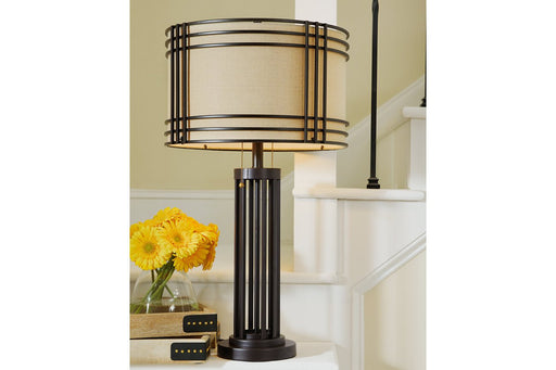 Hanswell Dark Brown Table Lamp - Lara Furniture