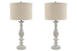 Bernadate Whitewash Table Lamp (Set of 2) - Lara Furniture